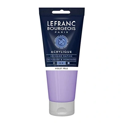 Obrázek Lefranc Bourgeois 300467 Fine akrylová barva světle fialová, 200ml tuba, krémová na vodní bázi, rychleschnoucí, stálá světle, voděodolná