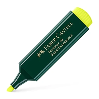 Obrázek FABER CASTELL 154807 zvýrazňovač 48 žlutý, plnitelný, Textliner Superfluorescent