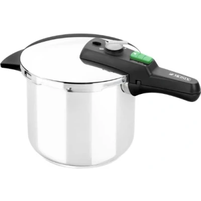 Obrázek MONIX M560003 Quick parní hrnec, 7 litrů, černá/ušlechtilá ocel