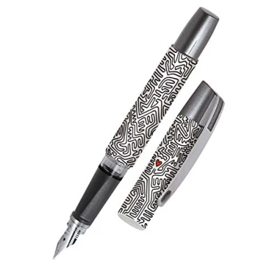 Obrázek ONLINE Plnicí pero Campus Little Heart, inkoustové pro leváky, ergonomická rukojeť, iridiové pero, standardní kazety, vč. kombinované patrony modré