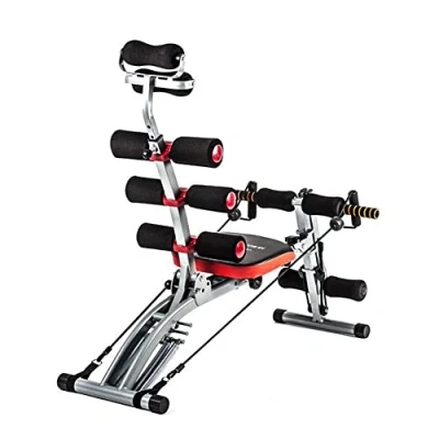 Obrázek TechFit Multifunkční posilovací lavice na posilování břicha doma revoluční sportovní přístroje 6 v 1, ideální pro napnutí a trénink břišních svalů, pasu, zad, ramen nohou