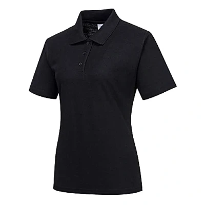 Obrázek Portwest Damen Naples Polo Shirt, Größe: XS, Farbe: Schwarz, B209BKRXS