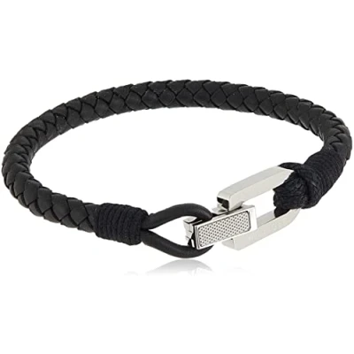 Obrázek Tommy Hilfiger Jewelry náramek pro muže z kůže černé 2701012, Kůže, Bez kamene