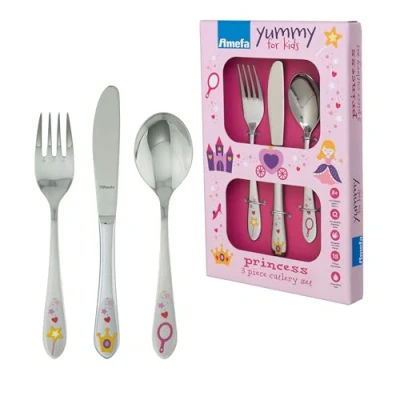 Obrázek Amefa Princess 3 piece children&#039;s cutlery