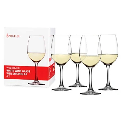 Obrázek Spiegelau 4dílná sada sklenic na bílé víno, sklenice křišťálové sklo, 380 ml, Winelovers, 4090182