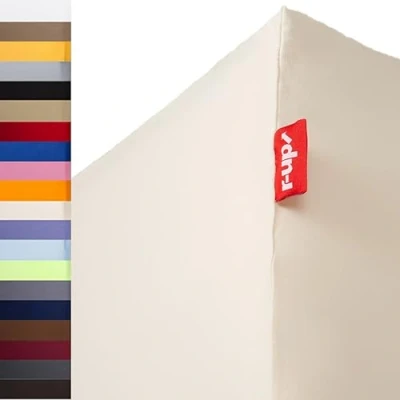 Obrázek r up Vhodné pro napínací prostěradlo 180 x 200 220 až 35 cm výška mnoho barev 100% bavlna 130g/m² Oeko TEX bez stresu i americké postele (přírodní)
