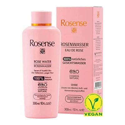 Obrázek Rosense 100 % přírodní ryzí, pravá růžová voda, veganská, balení po 1 ks (1 x 300 ml)