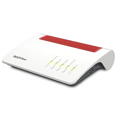 Obrázek AVM FRITZ!Box 5590 Fiber (Wi Fi 6 modem ze optických vláken (WLAN AX), až 4 800 MBit/s (5 GHz) a 2 400 ( 2,4 GHz), WLAN Mesh, DECT Basis, 2,5 Gigabit LAN port, vhodný pro Německo)