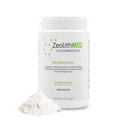 Obrázek Zeolith MED Detoxikační prášek, zdravotnický výrobek, lékárnická kvalita, vítěz srovnání, detoxikace těžkých kovů, detoxikace, sopečné minerály, léčivá zemina, čištění střev (200 g (balení 1 ks))