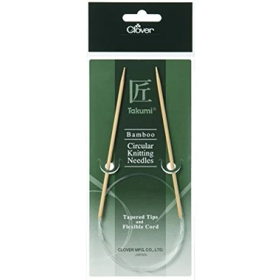 Obrázek Clover 3960 pletací jehlice bambus Takumi 100 cm, 4,50 mm
