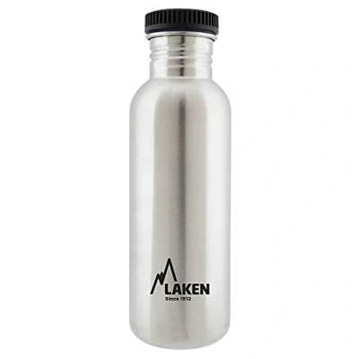 Obrázek Laken láhev Basic Steel, z ušlechtilé oceli pro děti a dospělé, standardní ústa šroubovací uzávěr, stříbro 0,75 l