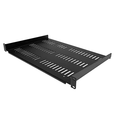 Obrázek StarTech.com 1HE 19&quot; police pro síťovou skříňku volně nosná perforovaná polička do skříně serveru/stojanu montáž vpředu nosnost 25 kg hloubka 30 cm větraná (SHELF 1U 12 FIXED V)