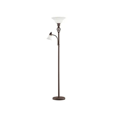 Obrázek Trio Leuchten LED stojací lampa Rustica 4602021 24, kov nerezový, bez 1x E27, bílá