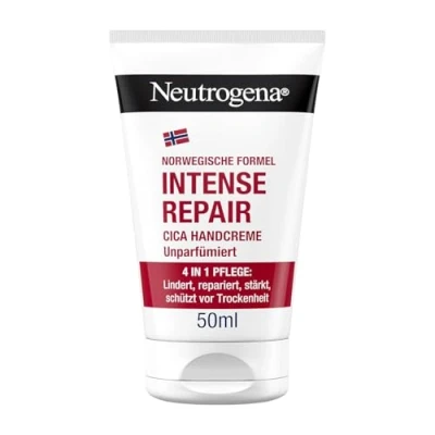 Obrázek Neutrogena Intense Repair CICA krém na ruce, neparfémovaný ruce pro velmi suché s 45% glycerin &amp; Centella Asiatica, pečující hydratační extrémně suché, svědící (50 ml)