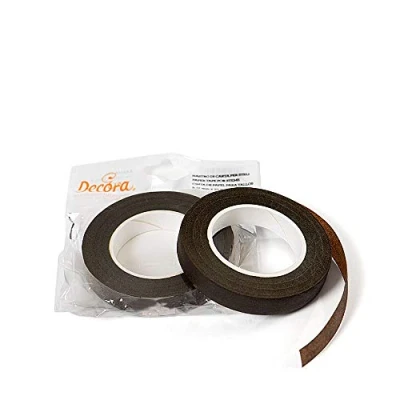 Obrázek DECORA 0803053 květinová stuha hnědá 12 mm 27 m