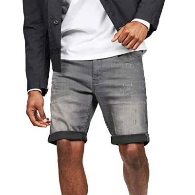 Obrázek G STAR RAW pánské 3301 Slim Short, Modrá (Lt Aged Destroy D10481 6132 1243)