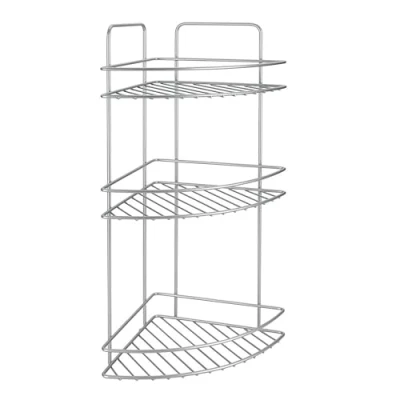 Obrázek METALTEX Corner Shelf RINCONERA 3 P. POLYTHERM &#039;Reflex&#039;, Detailed in The Description, stříbrná, 30 cm