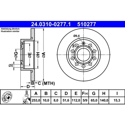 Obrázek ATE 24031002771 brzdový kotouč Power Disc (pár)