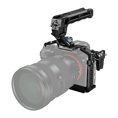 Obrázek SMALLRIG A7 III / A7R Kamerakäfig Set für Sony Alpha 7 III/Alpha 7R III, vollständiger Käfig mit oberem Griff ARRI und Kabelklemme, integrierter Kaltschuh NATO Schienen 4198