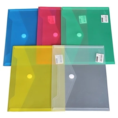 Obrázek EXXO by HFP 90400 kapsa na dokumenty se suchým zipem A5 šířku, 10 kusů, provedení: PP plast, 250 x 180 mm, barevně tříděné
