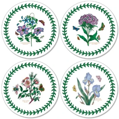 Obrázek Pimpernel 10,5 cm Durchmesser, MDF, mit Korken, rund, Motiv botanischer Garten Untersetzer, 4 Stück, bunt, Farbe