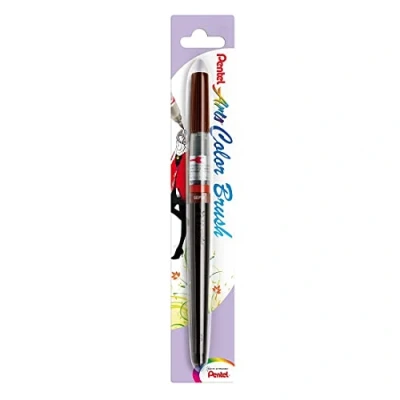 Obrázek Pentel XGFL 141X Colour Brush, jedinečný štětec naplněný akvarelovým inkoustem, sépiová, 1 kus