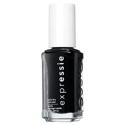 Obrázek essie Schnelltrocknender Nagellack ,„expressie“, Nr. 380 now or never, Schwarz, Vegane Formel ohne Inhaltsstoffe tierischen Ursprungs, 10 ml