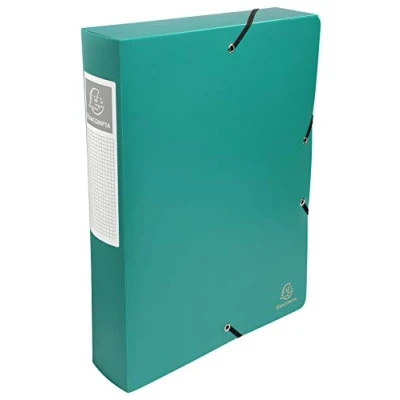 Obrázek Exacompta 59883E Archivbox Exabox z PP se etiketou 700µ, zadní strana 60 mm neprůhledná, DIN A4, zelená