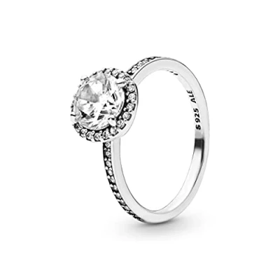 Obrázek Pandora 196250CZ dámský prsten klasická elegance 196250cz, sterlingové stříbro, zirkony, Kubická zirkonie