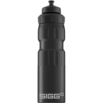 Obrázek SIGG Hliníková cyklistická láhev na pití WMB Sports Black Touch s 3stupňovým sportovním uzávěrem certifikováno podle klimatu zabezpečená proti vytečení lehká jako pírko bez BPA