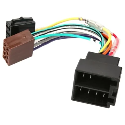 Obrázek Audioproject A196 autorádio rádio adaptér kompatibilní pro VW Fiat Opel Corsa C Astra G Mercedes Renault svorka 15/30 otočná 16 Pin ISO univerzální kabel