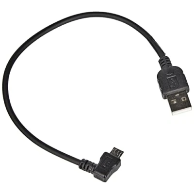 Obrázek System S Micro USB kabel úhlový konektor datový a nabíjecí 90 zahnutý 20 cm