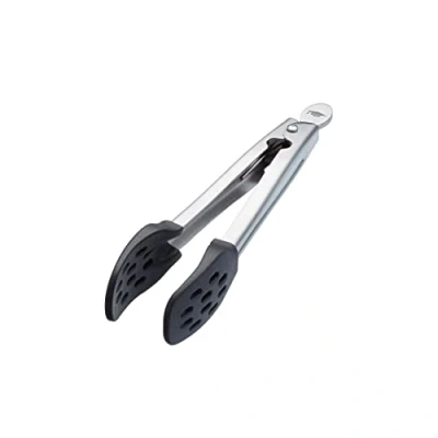 Obrázek MASTER CLASS MasterClass kuchyňské kleště z kovu s nylonovou hlavou, 18 cm (7 palců), černá/stříbrná, 28 x