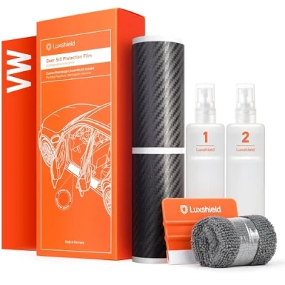 Obrázek Luxshield Ochrana nástupních lišt pro VW ID.Buzz I 2022 2024 ochranná Fólie na dveře auta příslušenství ozdobné lišty ochranu laku Carbon černá