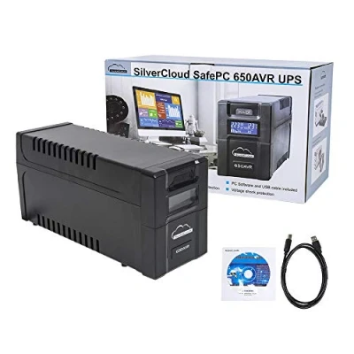 Obrázek UPS SilverCloud SafePC 650AVR Power 360W LCD obrazovka, PC monitorovací software
