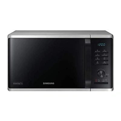Obrázek Samsung Mikrovlnná trouba s grilem MG2AK3515AS/EG, 800 W, 23 prostor, šířka 48,9 cm, Quick Defrost, 27 automatických programů, stříbrná barva