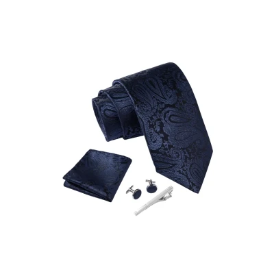 Obrázek Massi Morino SET Kravata Paisley Dunkelblau, Muži, Velikost: One Size, dunkelblau