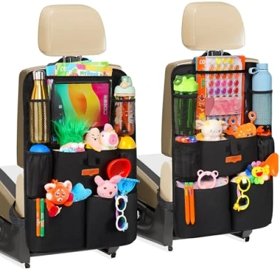 Obrázek SURDOCA Autositz Organizer 4th Generation verbesserter Auto Rücksitz für bis zu 11 Zoll Tablet, 8 Taschen, Kinderspielzeug Aufbewahrung, wasserdichter Rücksitzschutz Kinder
