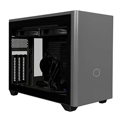 Obrázek Cooler Master MasterBox NR200P MAX Mini ITX PC kryt boční díl z tvrzeného skla, 280 mm AIO CPU, 850W 80 PLUS Gold SFX síťový zdroj, vertikální držák GPU s kabelem PCI e 4.0 x16 Riser