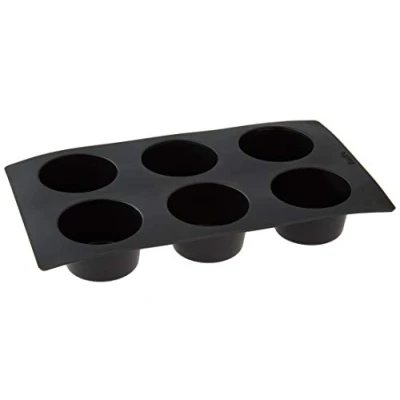 Obrázek Lékué Pečicí forma na muffiny, silikon, černá, 6 prohlubní