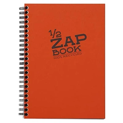 Obrázek Clairefontaine 8349C skicák ZAP Book ½ se spirálovou vazbou (DIN A5: 14,8 x 21 cm, 80 listů, g, recyklovaný papír) 1 kus, barevně tříděné