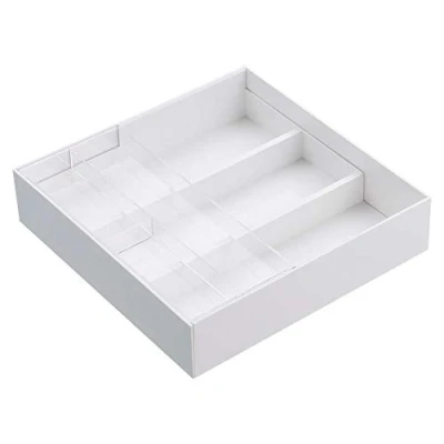 Obrázek Yamazaki 3441 TOWER Ausziehbarer Schubladen Organizer mit Aufsatz, weiß, ABS Harz/PS Harz, minimalistisch, 25 x 24.6 5.7 cm