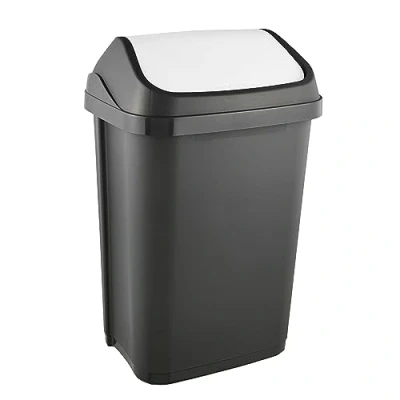 Obrázek keeeper Odpadkový koš s výklopným víkem, 25 l, Swantje, grafitově šedá