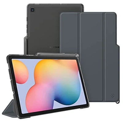 Obrázek Fintie pouzdro pro Samsung Galaxy Tab S6 Lite 10,4 palců 2024/2022/2020 tablet Slim ochranné s průhledným zadním krytem a funkcí automatického spánku/probuzení, vesmírně šedý