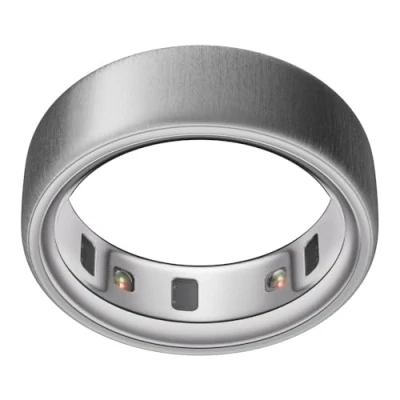 Obrázek Oura prsten 4 kartáčované stříbro velikost 11 chytrý Measure First with Ring Sizing Kit Sleep Tracking Wearable Heart Rate Fitness Tracker Up to 8 dní životnost baterie