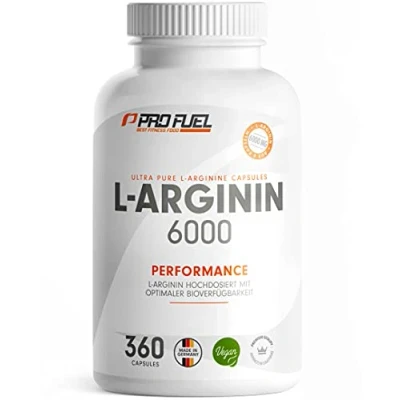 Obrázek L arginin 360 kapslí veganských s 6000 mg rostlinného argininu z fermentace (z toho čistého argininu) v denní dávce bez přísad laboratorně testováno certifikátem veganský