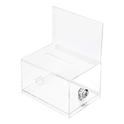 Obrázek Amazon Basics Transparentní volební urna se zámkem na klíč