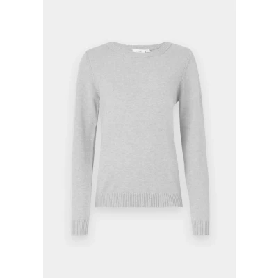 Obrázek VILA Viril Oneck LS NOOS Svetr, Ženy, Velikost: Medium, Light grey melange