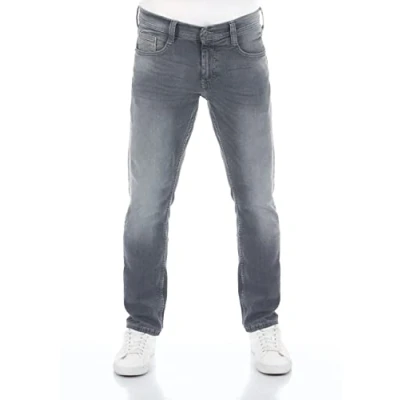 Obrázek MUSTANG Pánské džíny Stretch Oregon Tapered Fit džínové kalhoty Denim modrá šedá černá 30 31 32 33 34 36 38 40, Light Grey (1009375 313), W/32 L