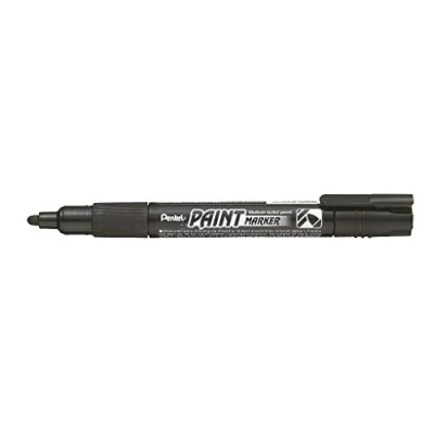 Obrázek Pentel 4.0 mm bod Paint zvýrazňovač s Celulóza Spočívá Permanent Živé barvy malování, Černá